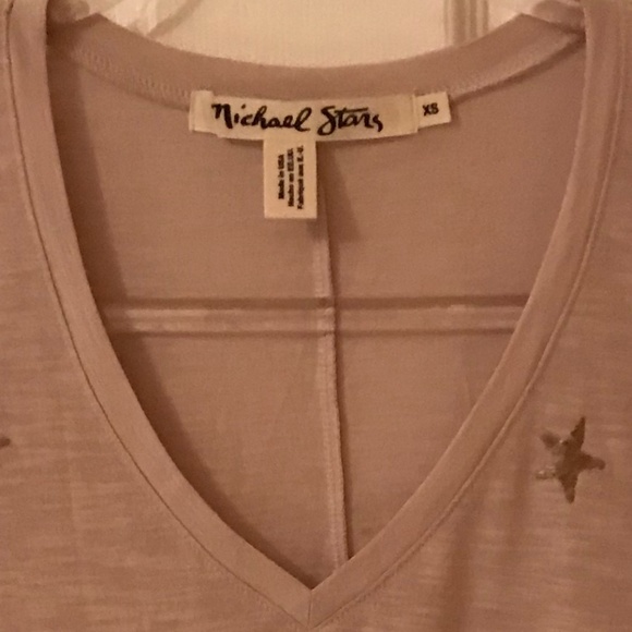 2/$15 MICHAEL STARS Tee with Gold Stars Size XS - Picture 2 of 8